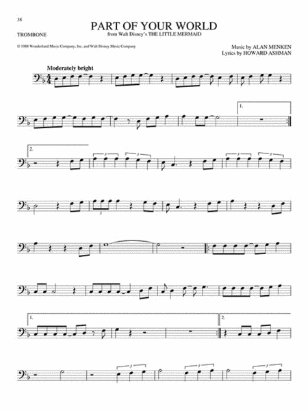 The Big Book of Disney Songs by Various Trombone Solo - Sheet Music