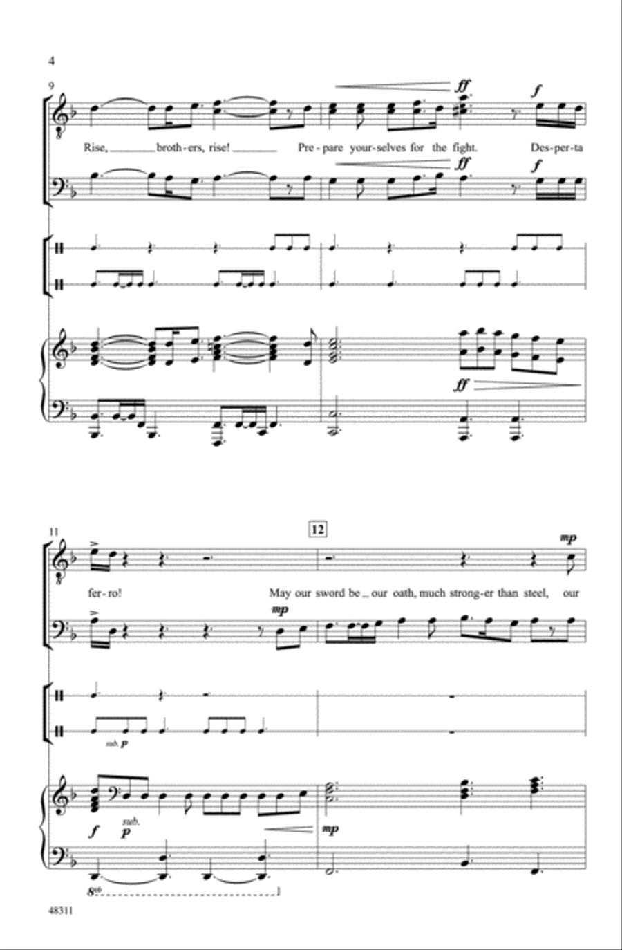 Desperta Ferro! Choir scores gallery preview page 3