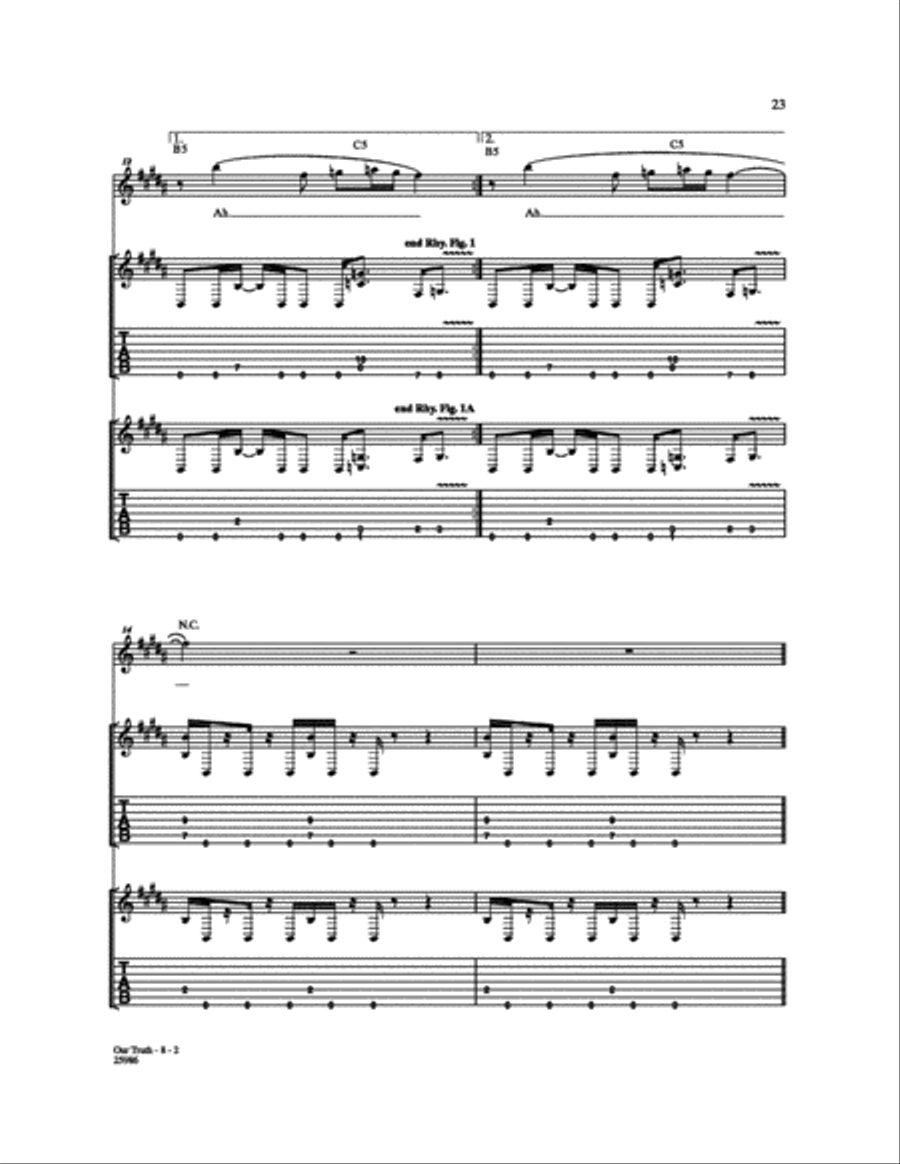 Our Truth Electric Guitar scores gallery preview page 2