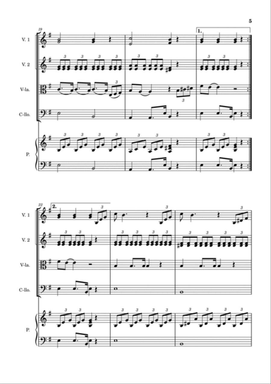 Guarda che Luna String Quartet scores gallery preview page 5