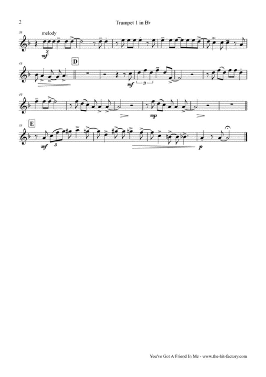 You've Got A Friend In Me Euphonium scores gallery preview page 5