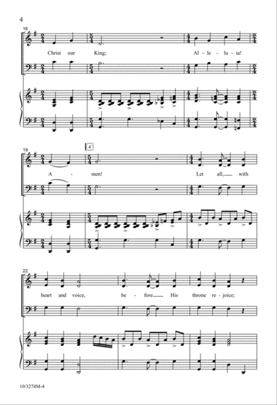 Alleluia, Amen! 4-Part scores gallery preview page 4