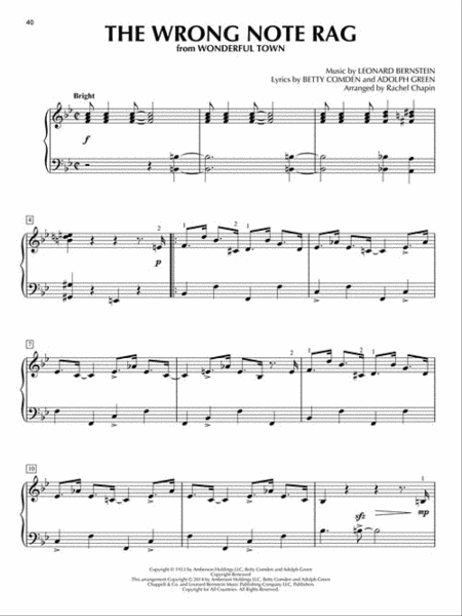 Bernstein Broadway Piano Solos Piano Solo scores gallery preview page 4