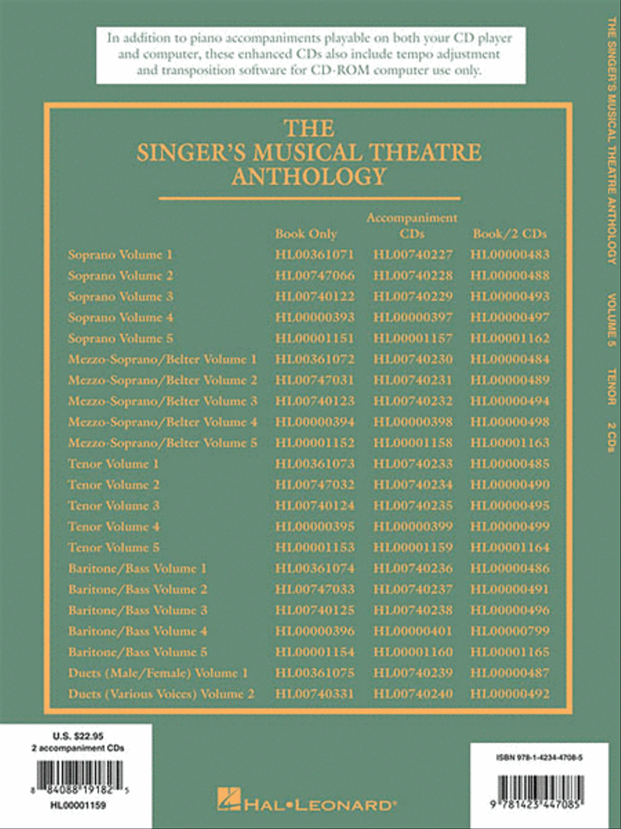Singer's Musical Theatre Anthology – Volume 5 Tenor Voice scores gallery preview page 2