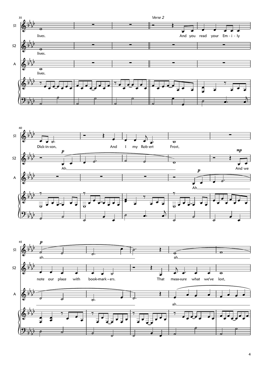 The Dangling Conversation SSAA scores gallery preview page 4