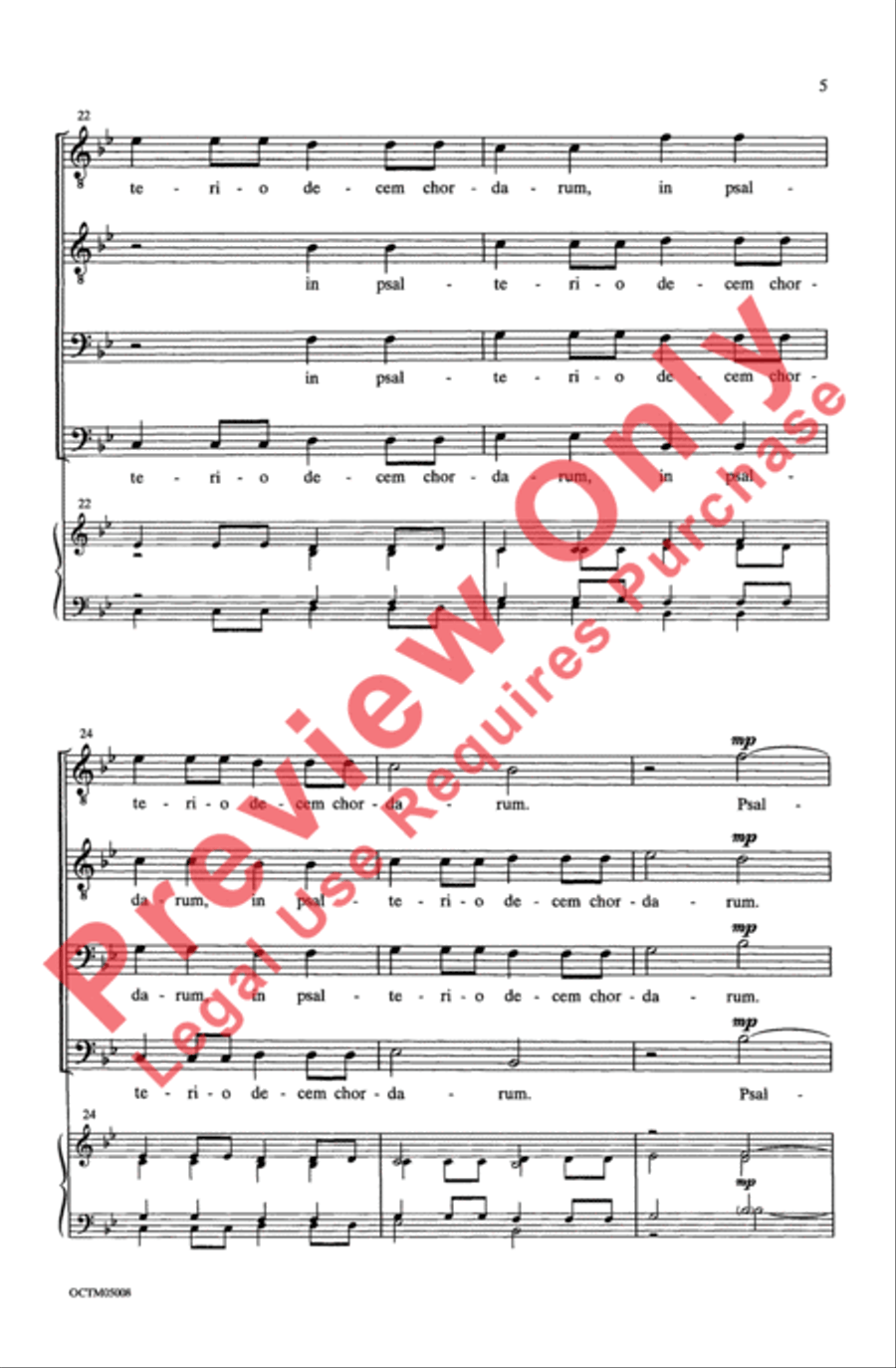 Exsultate Justi Men's Choir scores gallery preview page 5