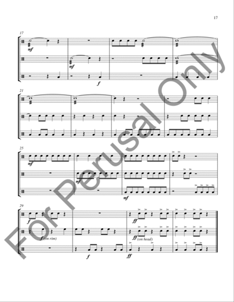 Ten Elementary Percussion Ensembles Percussion Ensemble scores gallery preview page 18