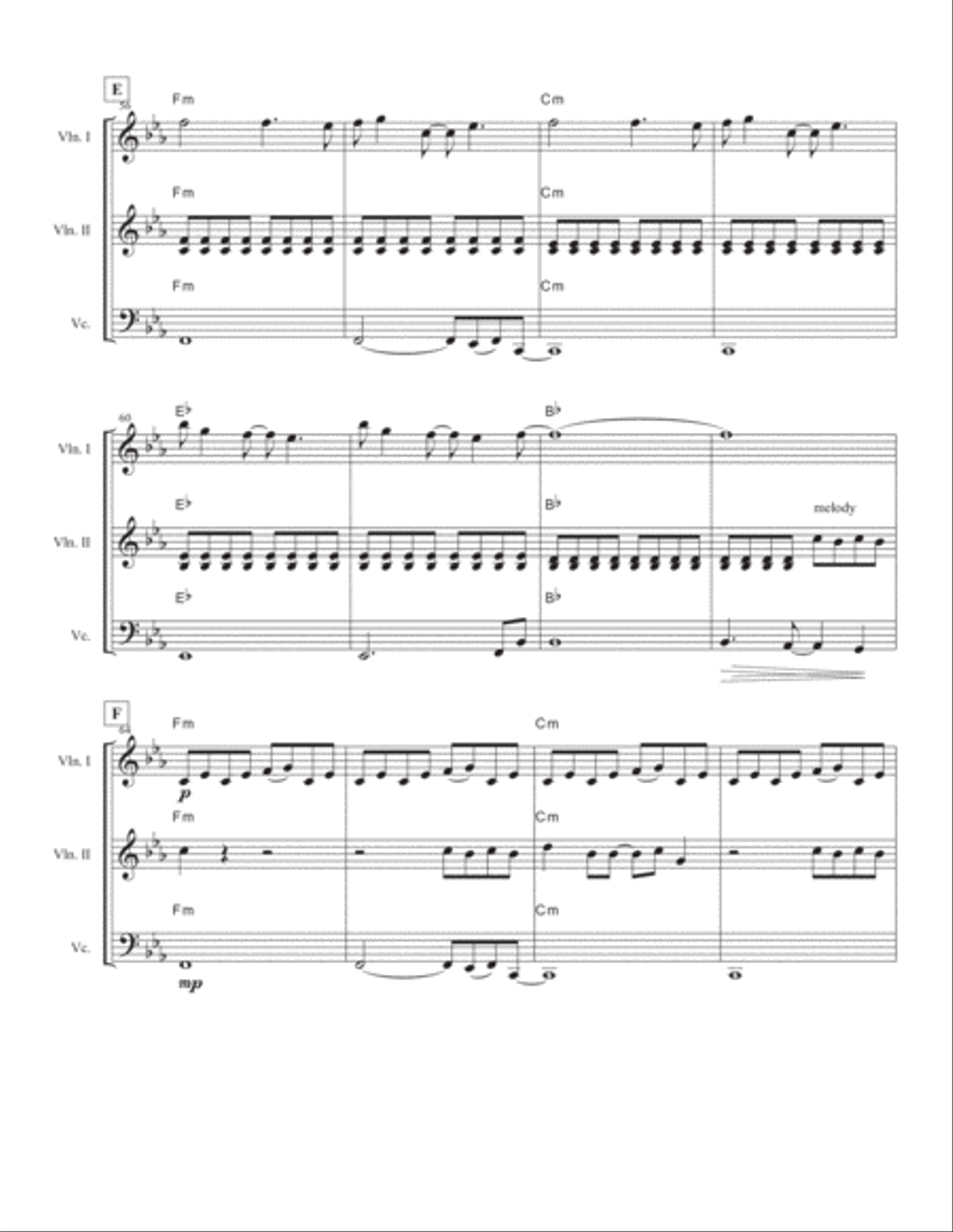 Blinding Lights String Trio scores gallery preview page 6