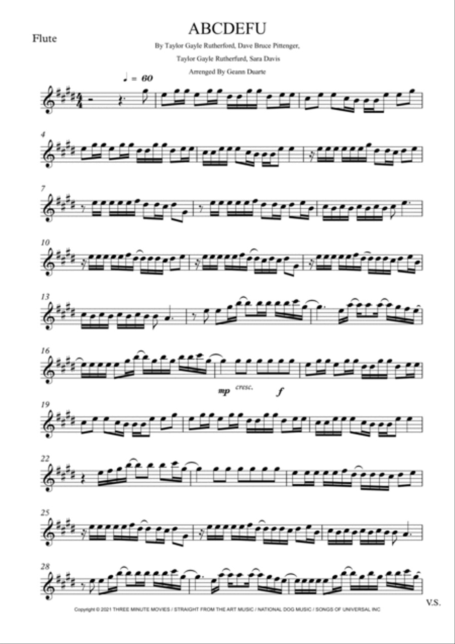 Abcdefu Woodwind Duet scores gallery preview page 4
