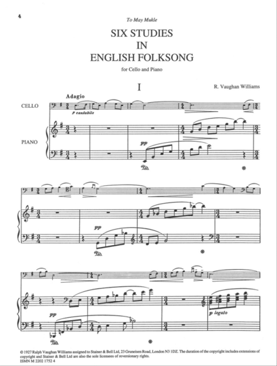 Six Studies in English Folk Song. Piano Accompaniment Piano Accompaniment scores gallery preview page 2