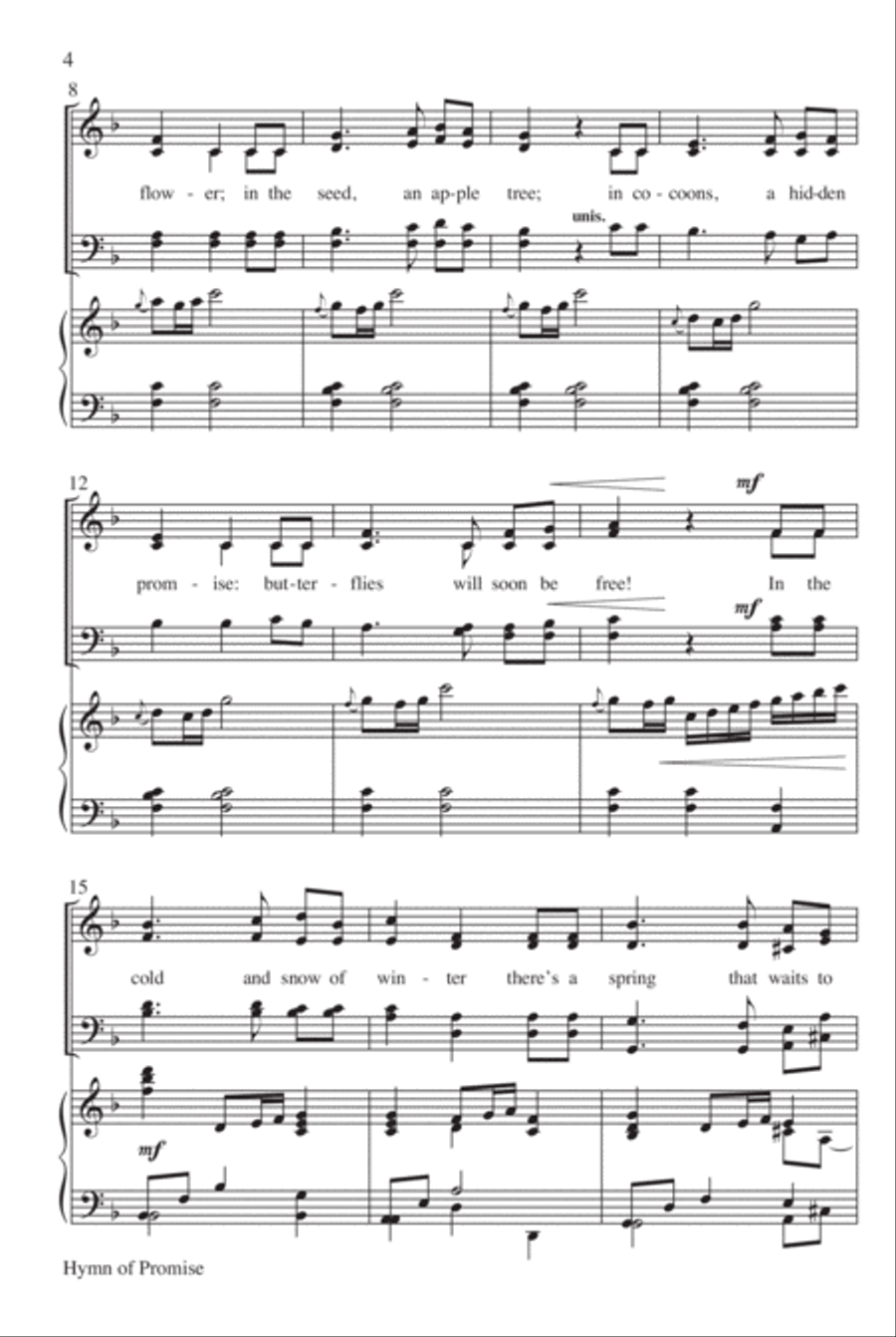 Hymn of Promise 4-Part scores gallery preview page 3