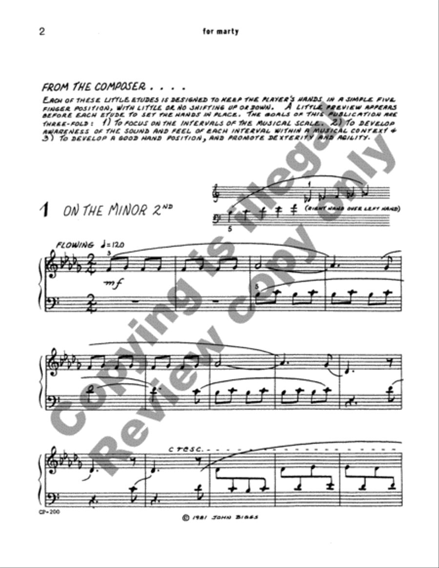 Twelve Little Etudes Piano Method scores gallery preview page 2