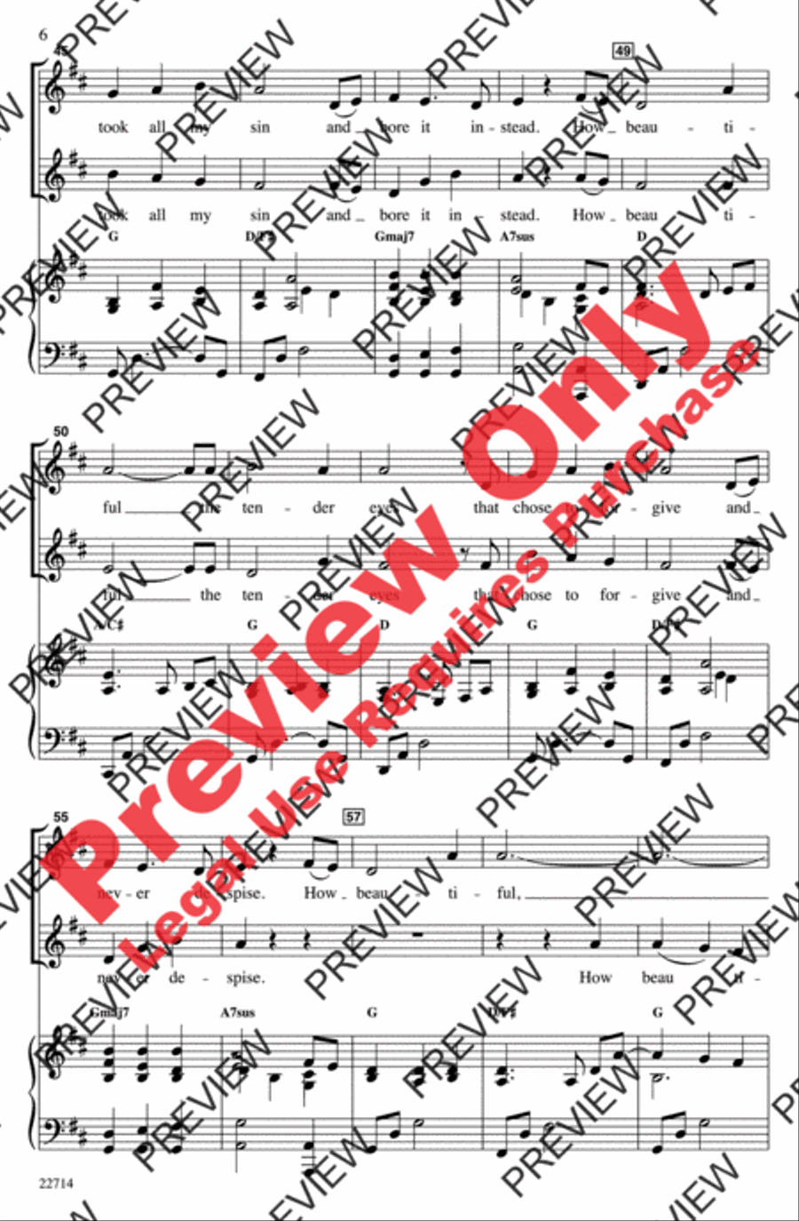 How Beautiful 2-Part scores gallery preview page 5