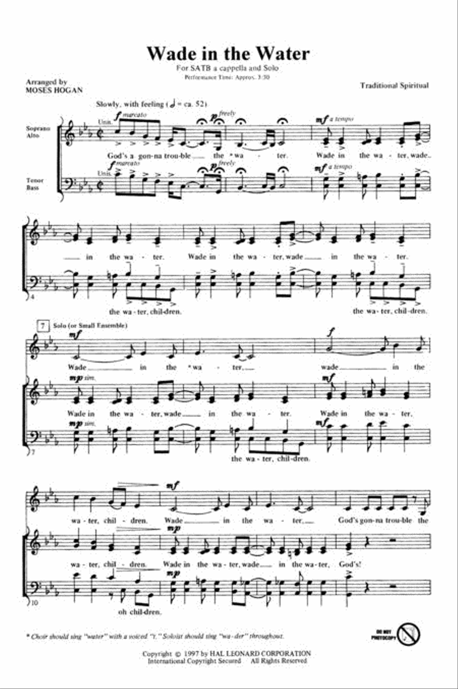 Wade in the Water Wade in the Water 4-Part scores gallery preview page 2
