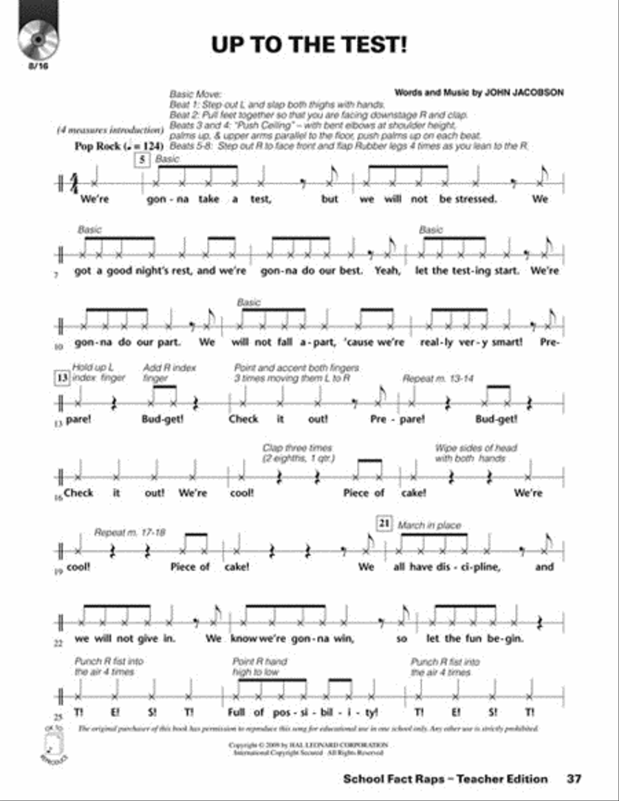 School Fact Raps Accompaniment CD scores gallery preview page 6
