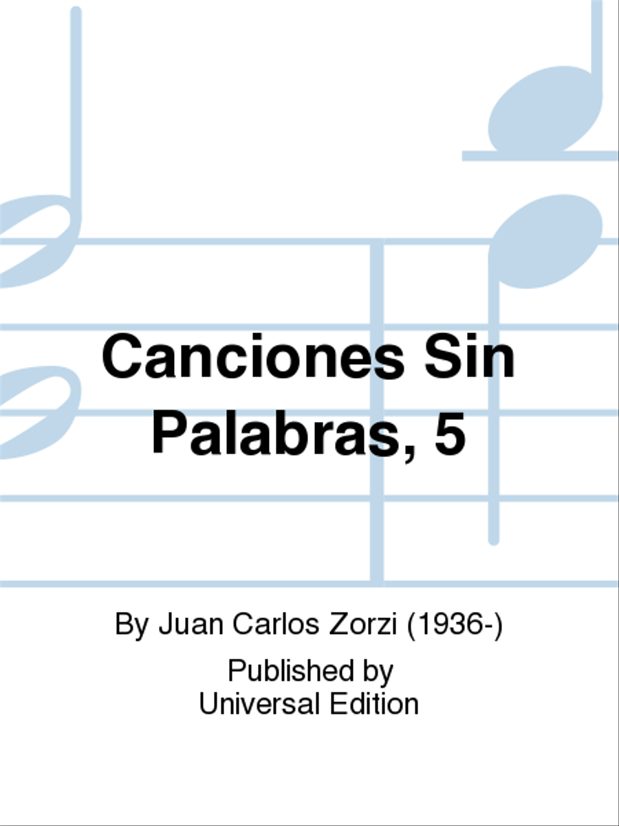 Canciones Sin Palabras, 5 School and Community scores gallery preview page 1