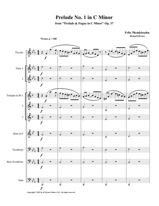 Mendelssohn - Prelude in C Minor, Op. 37 (Brass Septet + Piccolo & 2 Flutes)