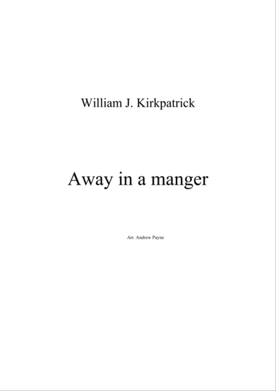 Away in a Manger 4-Part scores gallery preview page 1