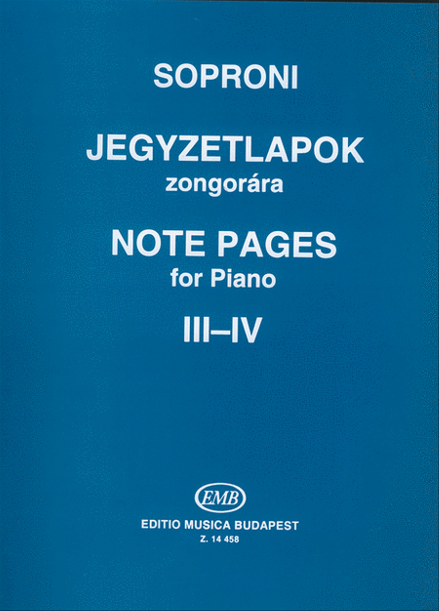 Note Pages for Piano Piano Solo scores gallery preview page 1
