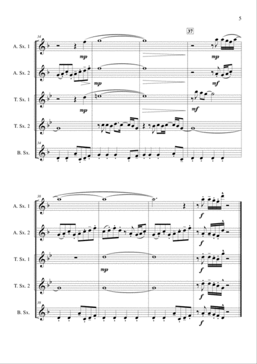 Stayin' Alive from the Motion Picture SATURDAY NIGHT FEVER Stayin' Alive from the Motion Picture SATURDAY NIGHT FEVER Saxophone Quintet scores gallery preview page 6