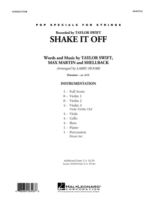 Shake It Off - Conductor Score (Full Score)
