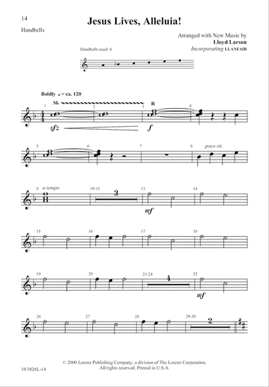 Jesus Lives, Alleluia! Jesus Lives, Alleluia! 4-Part scores gallery preview page 14