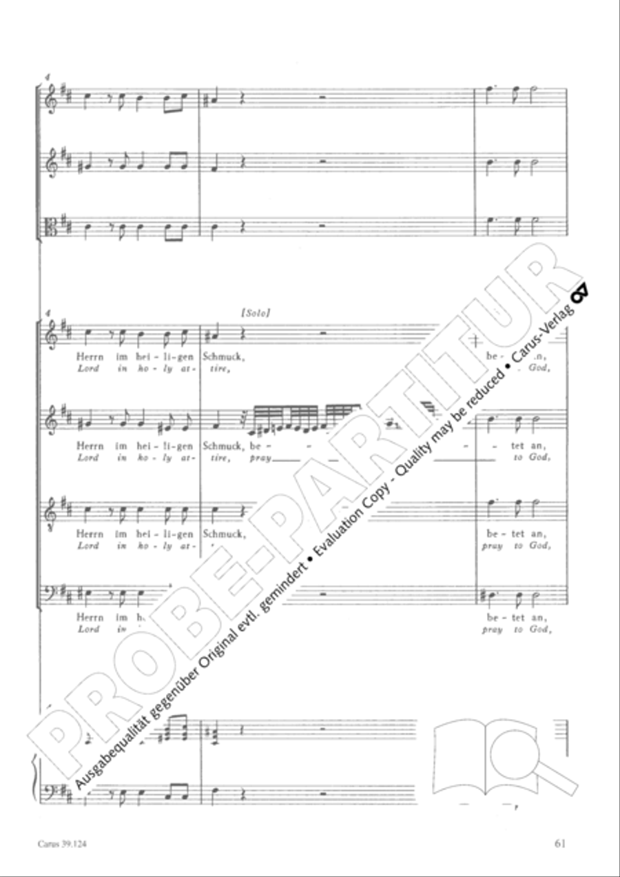 Sing to the Lord a new song (Singet dem Herrn ein neues Lied) 4-Part scores gallery preview page 62