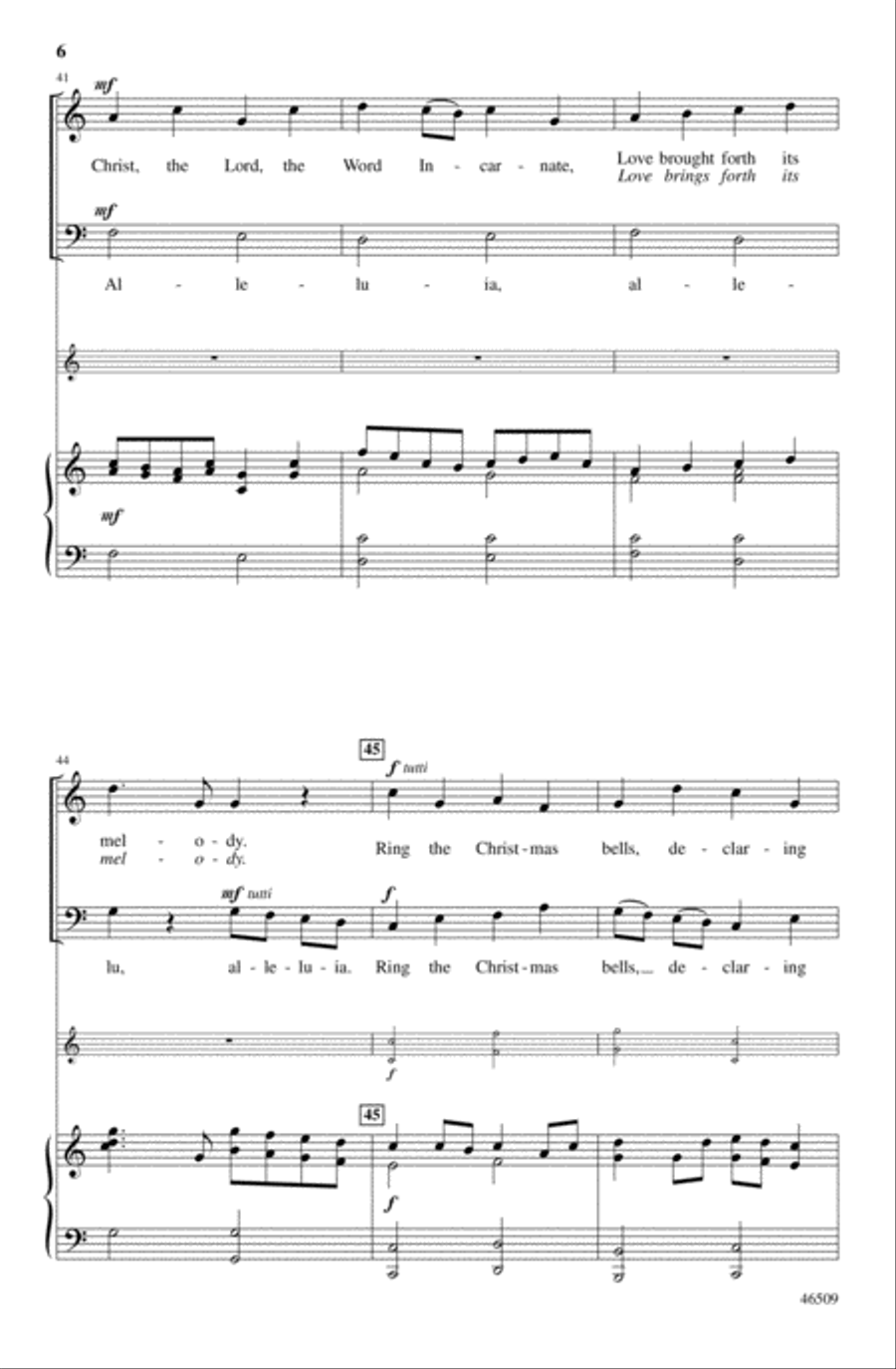 Ring the Christmas Bells 4-Part scores gallery preview page 6