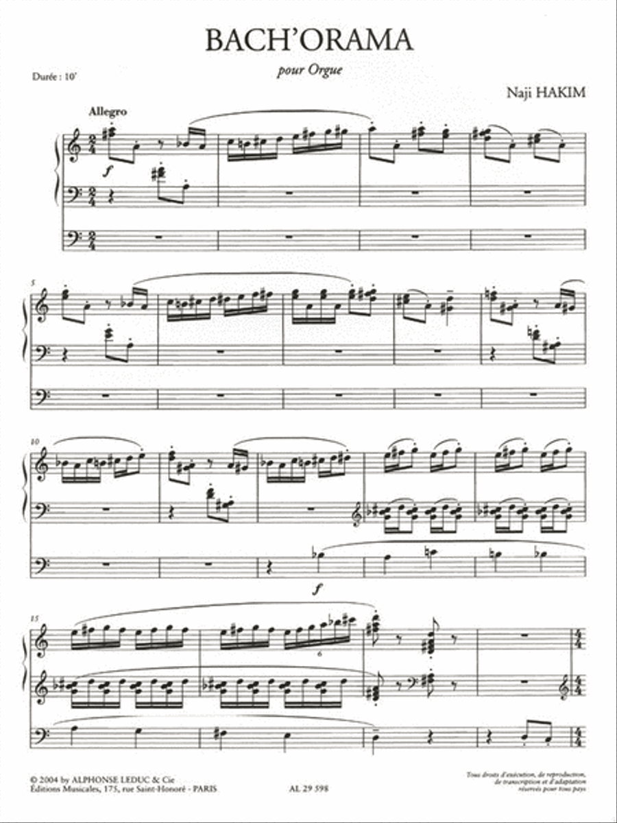 Bach'orama Fantaisie Pour Orgue Sur Les Themes De J.s. Bach Organ scores gallery preview page 2
