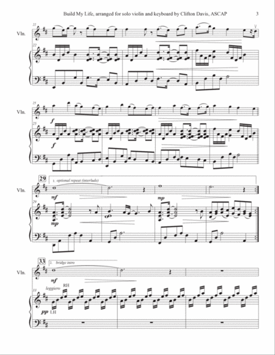 Build My Life Violin Solo scores gallery preview page 4