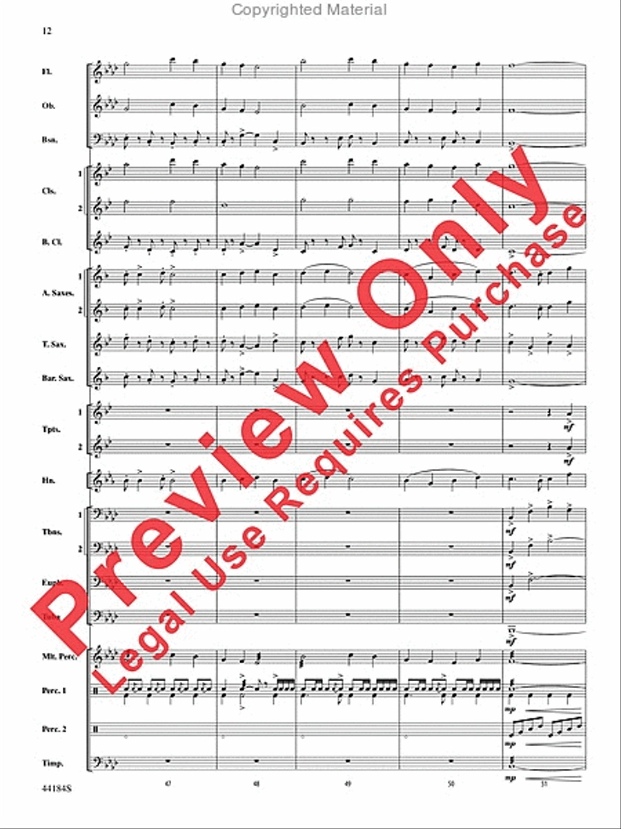 Hsien Concert Band scores gallery preview page 12