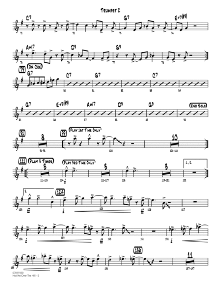 Not Yet Over the Hill - Trumpet 2 Trumpet scores gallery preview page 2