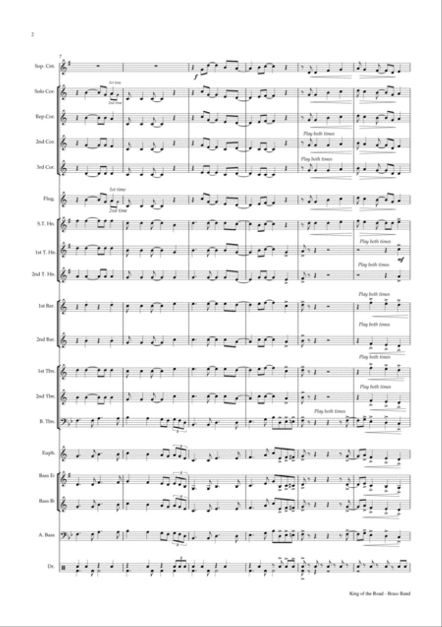 King Of The Road Brass Band scores gallery preview page 3