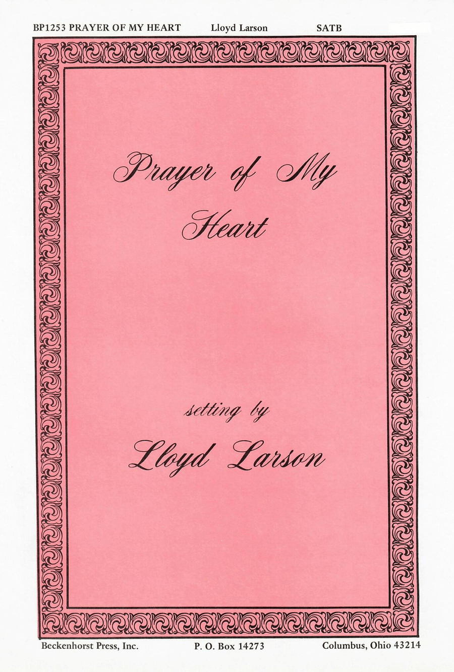 Prayer of My Heart 4-Part scores gallery preview page 1