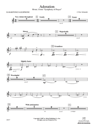 Adoration (Movement 1 from Symphony of Prayer): E-flat Baritone Saxophone