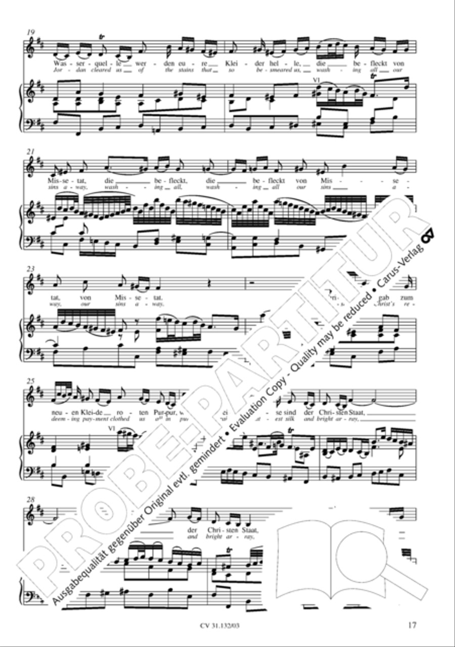 Prepare ye the highway of the Lord (Bereitet die Wege, bereitet die Bahn) 4-Part scores gallery preview page 18