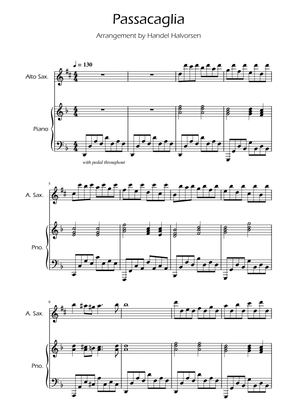 Passacaglia - Handel/Halvorsen - Alto Sax Solo w/ Piano