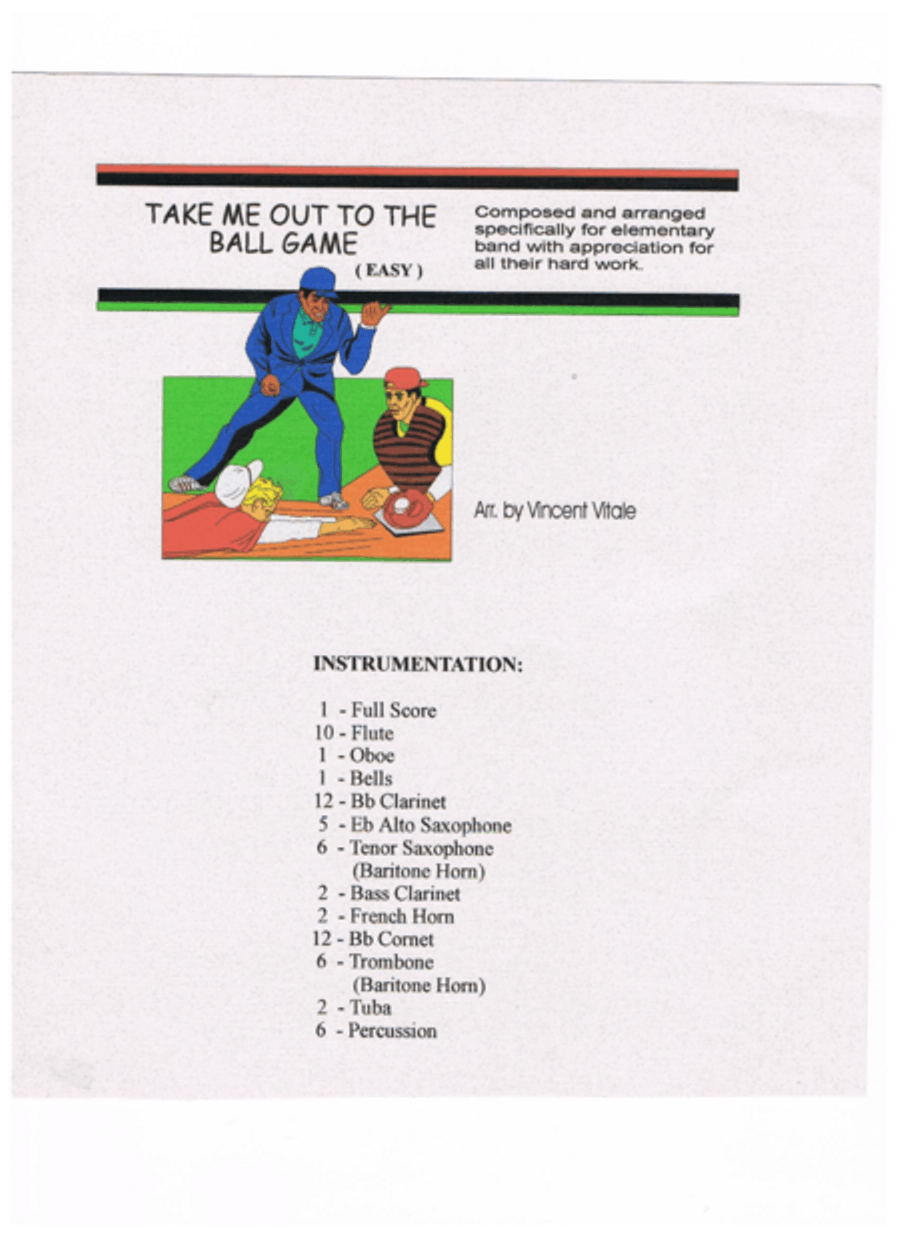 TAKE ME OUT TO THE BALL GAME Concert Band scores gallery preview page 1