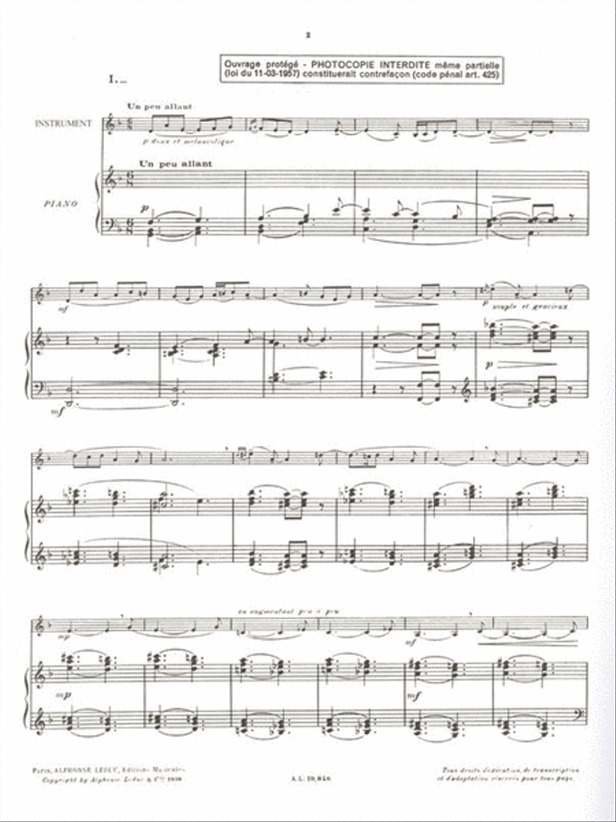 Histoires Arrangement De Blair Bollinger Pour Trombone Et Piano Piano scores gallery preview page 2