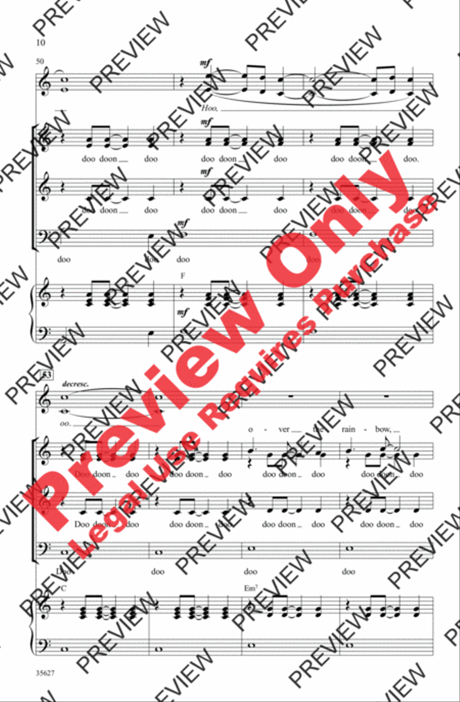 Over the Rainbow 3-Part scores gallery preview page 10