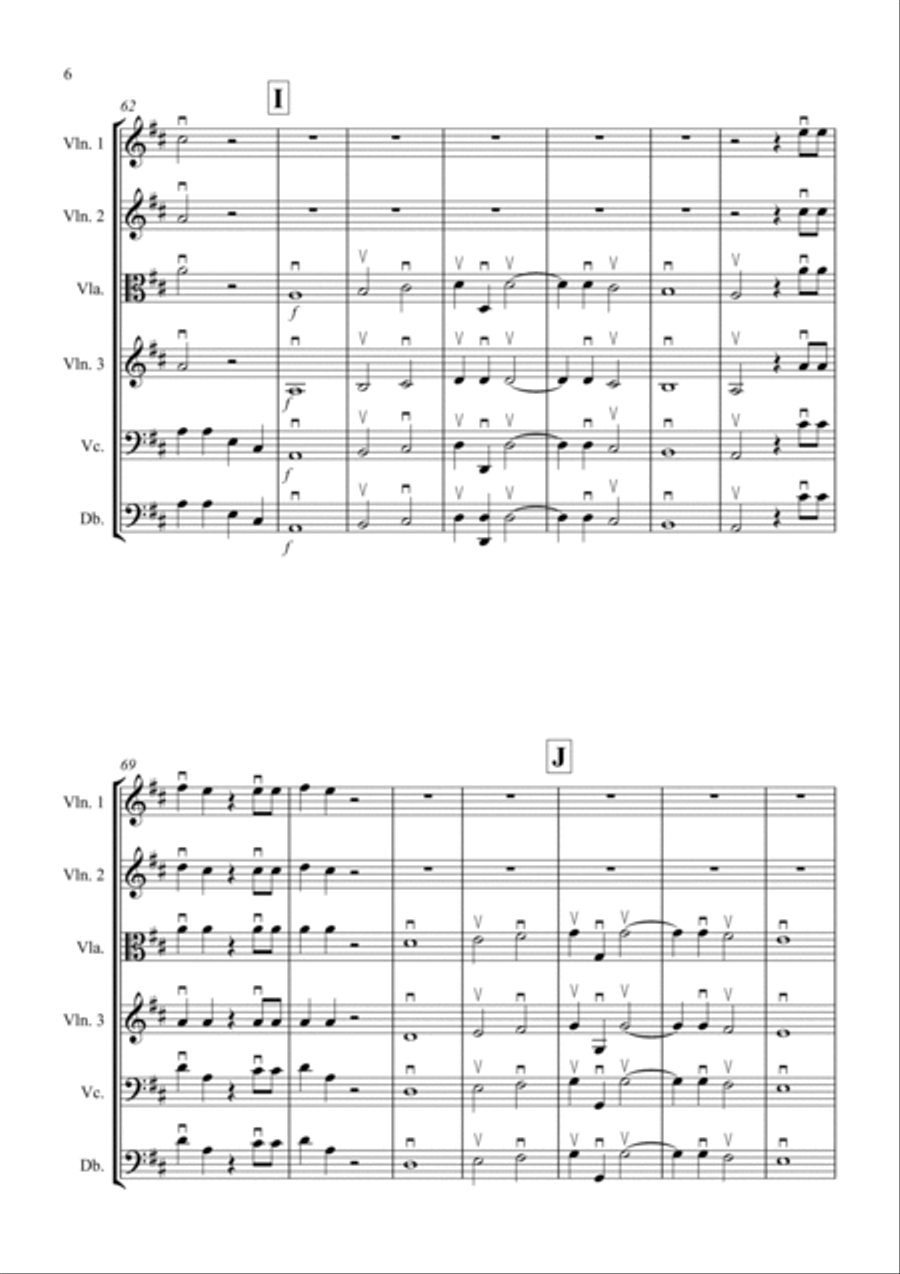 Hallelujah Chorus for String Orchestra String Quartet scores gallery preview page 6