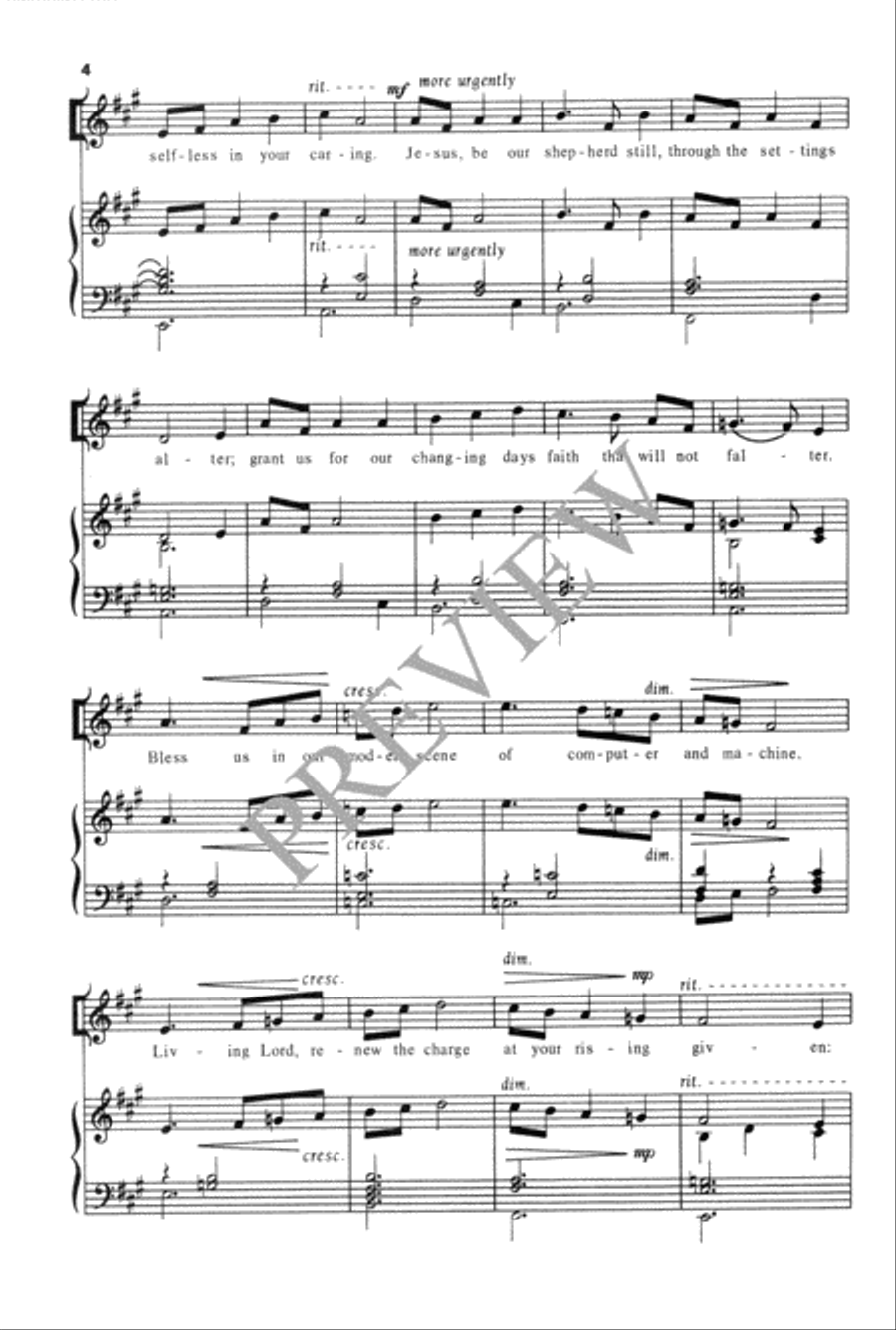 Jesus, Shepherd of Our Souls Unison Choir scores gallery preview page 5