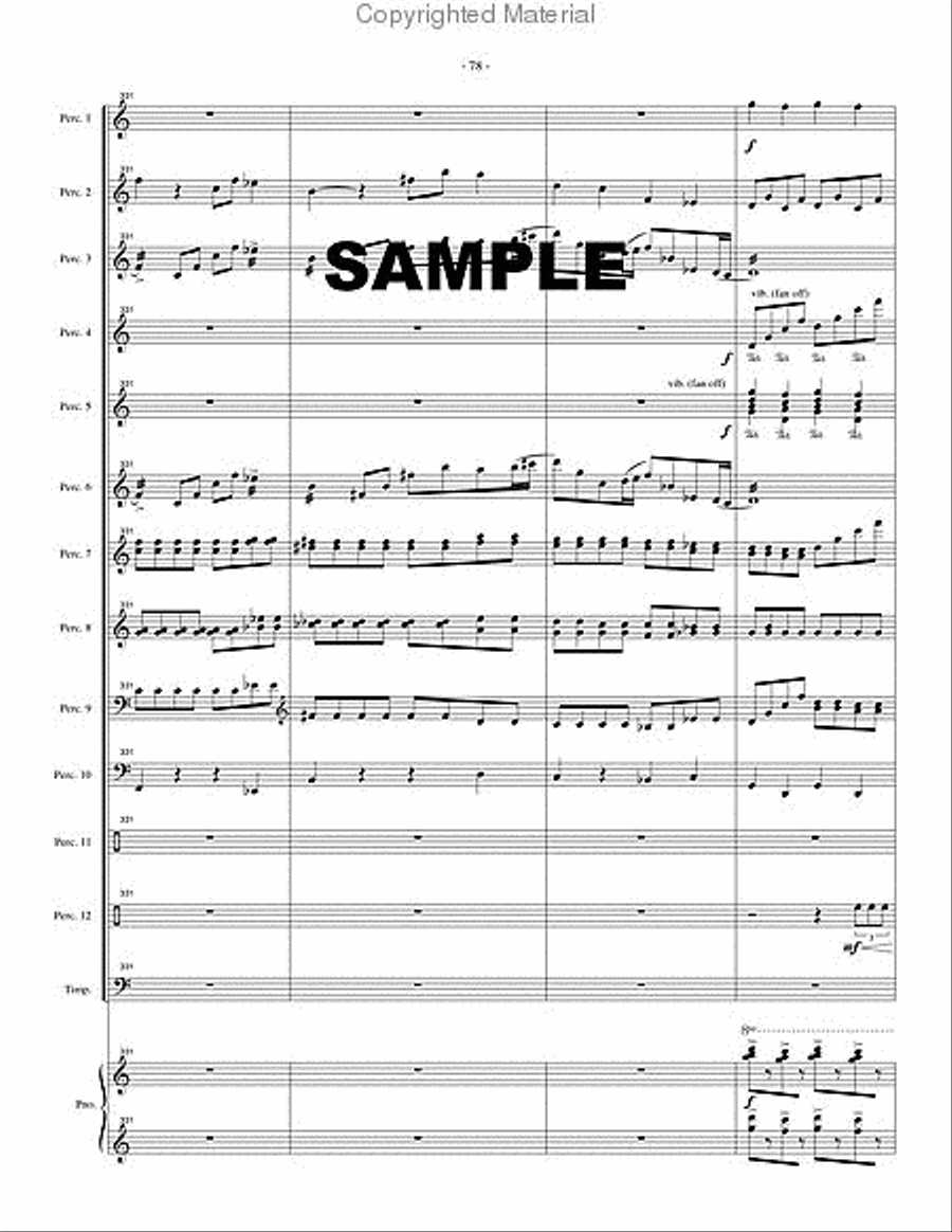 Concerto for Percussion Ensemble Percussion Ensemble scores gallery preview page 9