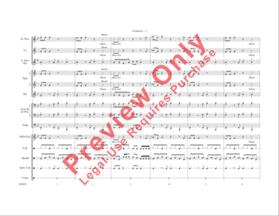 Ghostbusters Marching Band scores gallery preview page 3
