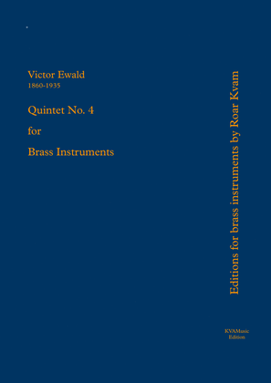 Book cover for Ewald: Quintet No. 4 for Brass instruments