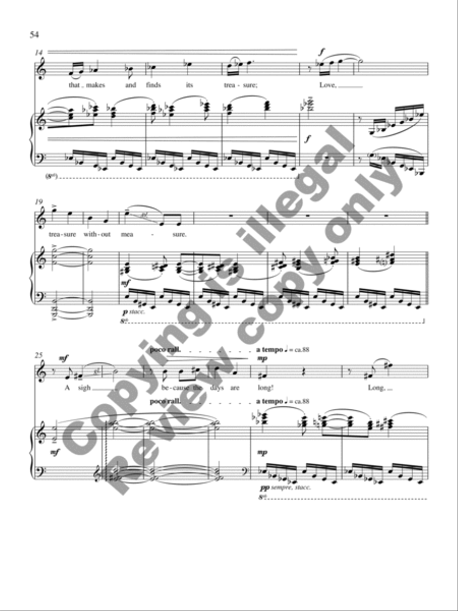 Collected Songs for Soprano and Piano Soprano Voice scores gallery preview page 51