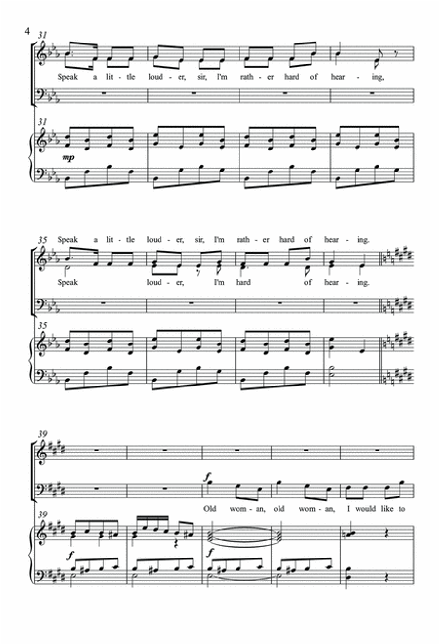 The Deaf Woman's Courtship 3-Part scores gallery preview page 4