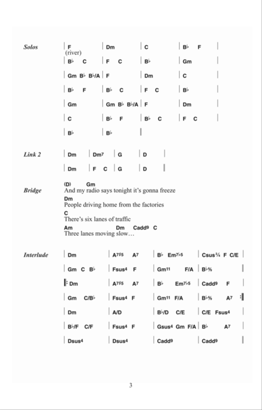 Telegraph Road Acoustic Guitar scores gallery preview page 3