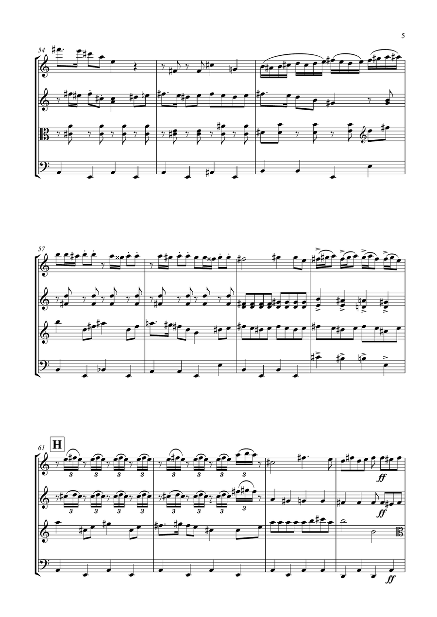 Be Our Guest Be Our Guest String Quartet scores gallery preview page 5