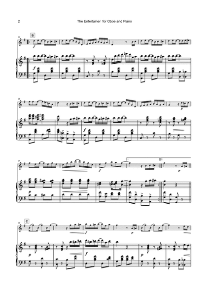 The Entertainer by Scott Joplin, for Oboe and Piano